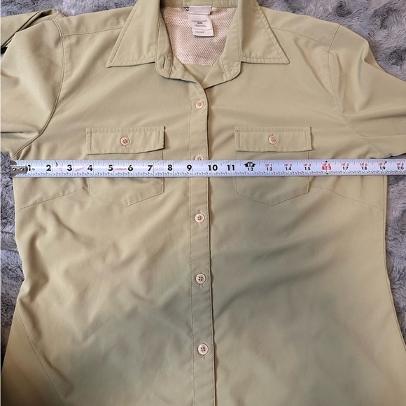 THE NORTH FACE Women's Long Sleeve Quick Dry Button Up Green Shirt Size M TNF - Picture 9 of 10